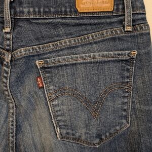 LEVIS 515 Bootcut Jeans Medium Wash Tall Stretch Baby Bell Denim Blue 30x33 10